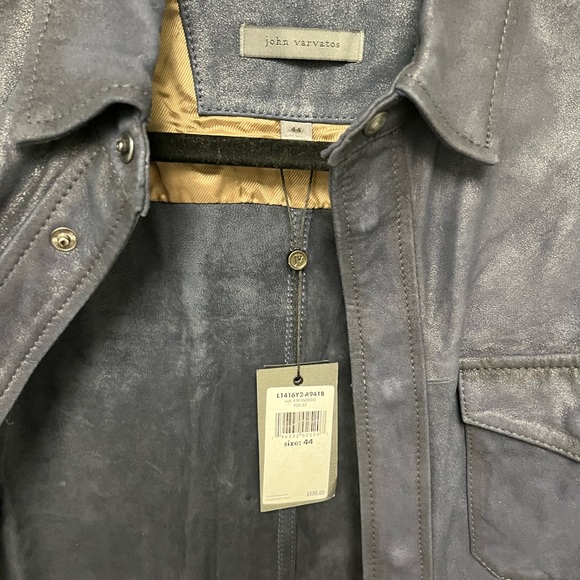 John Varvatos Izzy goat suede Jacket. Size EU 44 USA 34 Small BNWT $698 - Picture 11 of 16